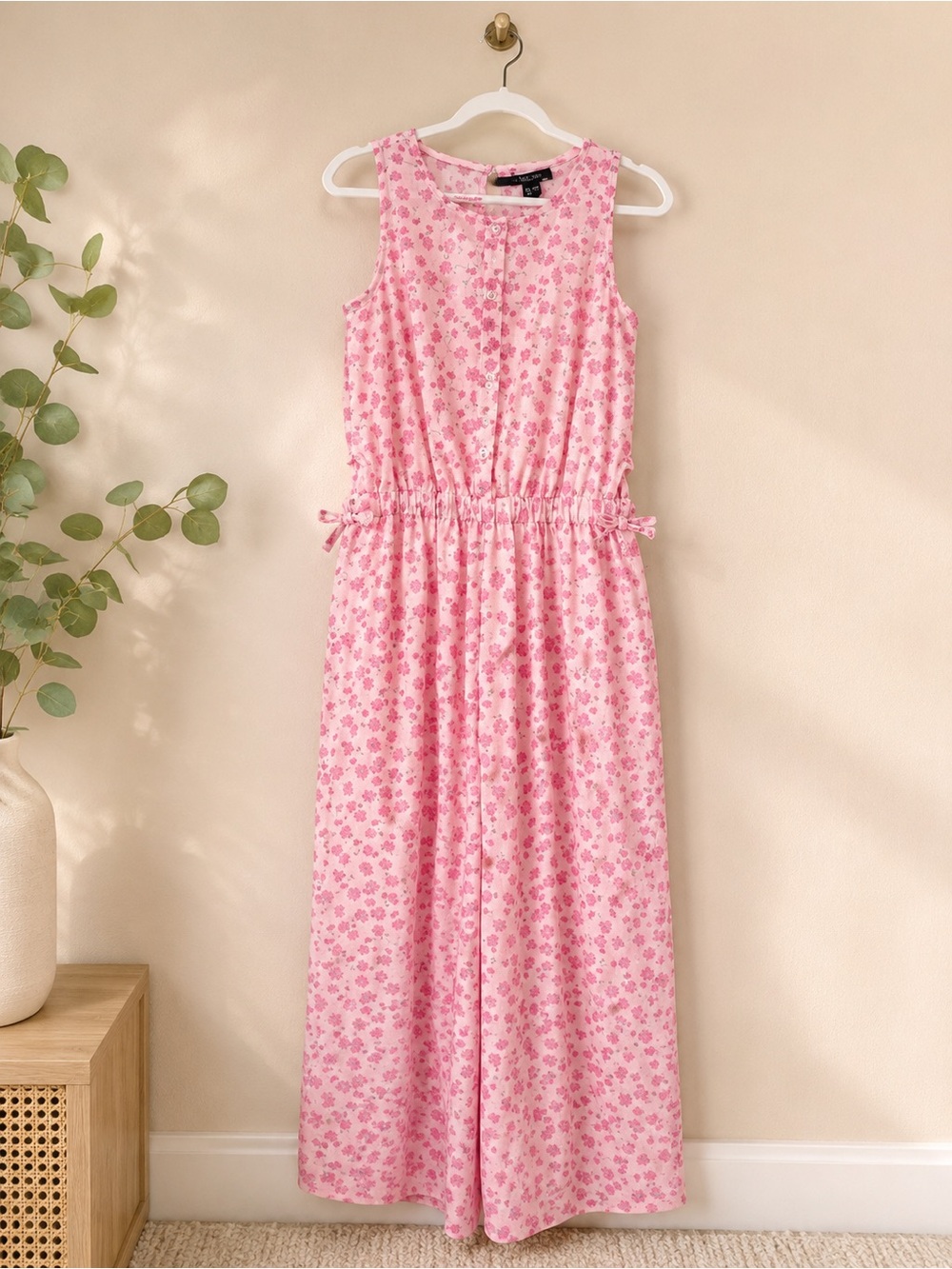 Rachel Zoe Pink Floral Sleeveless Jumpsuit